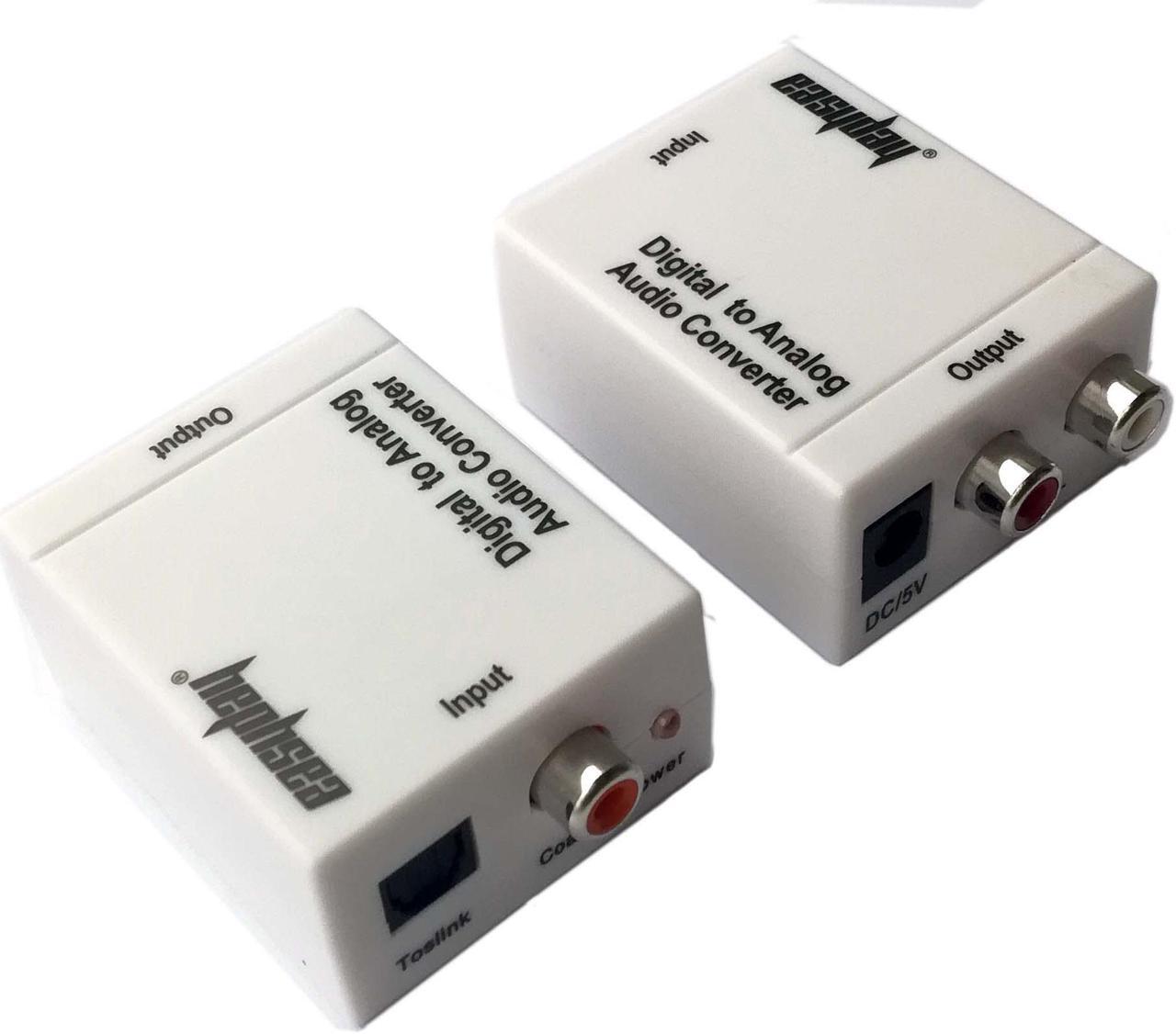 Alt view image 2 of 4 - Digital SPDIF Optical Toslink Coax to Analog RCA Audio Converter 1.5M OPT USNE_DACWHI_50CM_USB