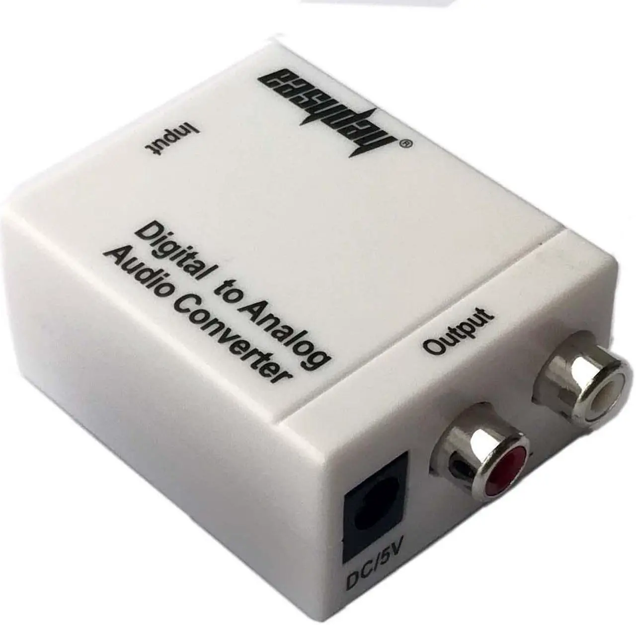 Main image of White Digital Optical Coax to Analog RCA L/R Audio Converter With Fiber Cable