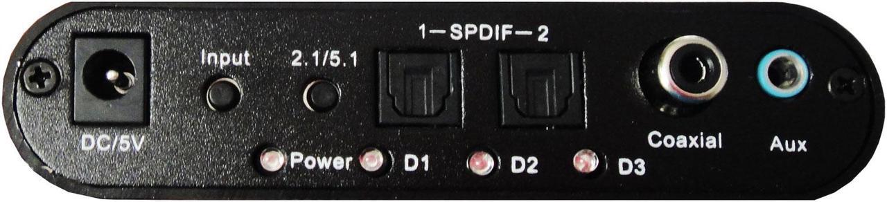 Alt view image 3 of 5 - 5.1 Audio Decoder DTS AC3 Optic Digital to Stereo Analog Audio Converter