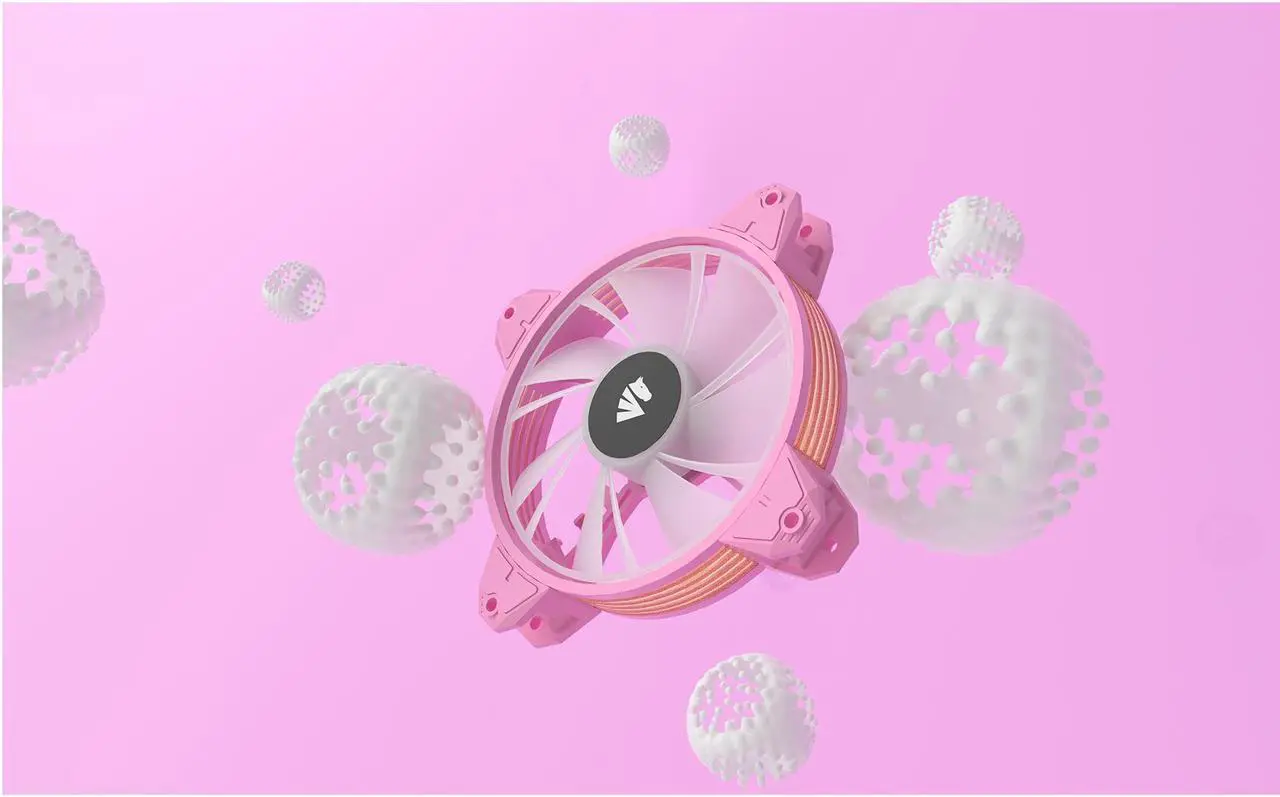 Alt view image 6 of 7 - Asiahorse Magic-c Argb Case Fans With Transparent Light Frame Design,120mm Quiet Computer Cooling PC Fans, 5V ARGB Motherboard SYNC/RC Controller with Hub (3pack Pink)