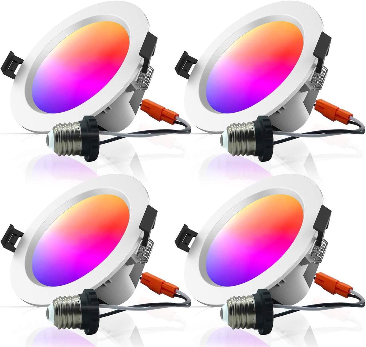 Main image of MagicLight Smart Retrofit 5-6 Inch 15 Watts E26 LED Recessed Can Lights, 5 in 1 RGBCW Dimmable Multicolor Bluetooth Mesh App Control Smart LED Downlight
