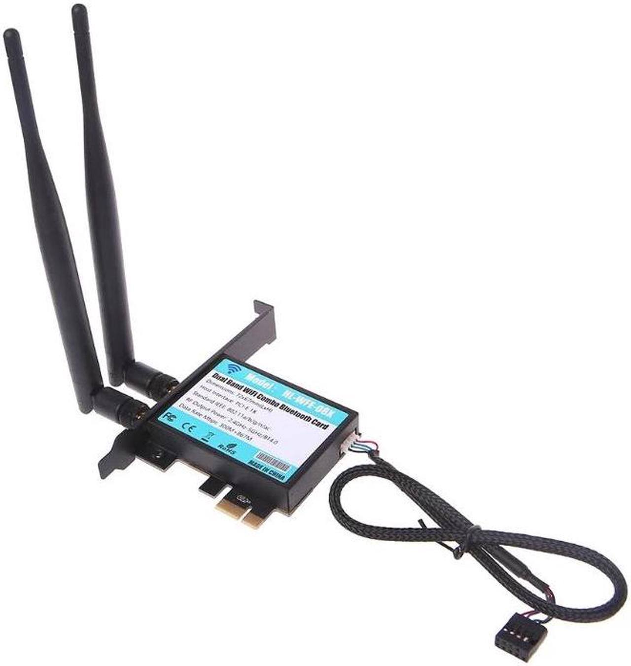 802.11 AC A/B/G/N 7265 Module To PCI-E 1X Wifi Card Adapter Bluetooth 4.0 AC1200