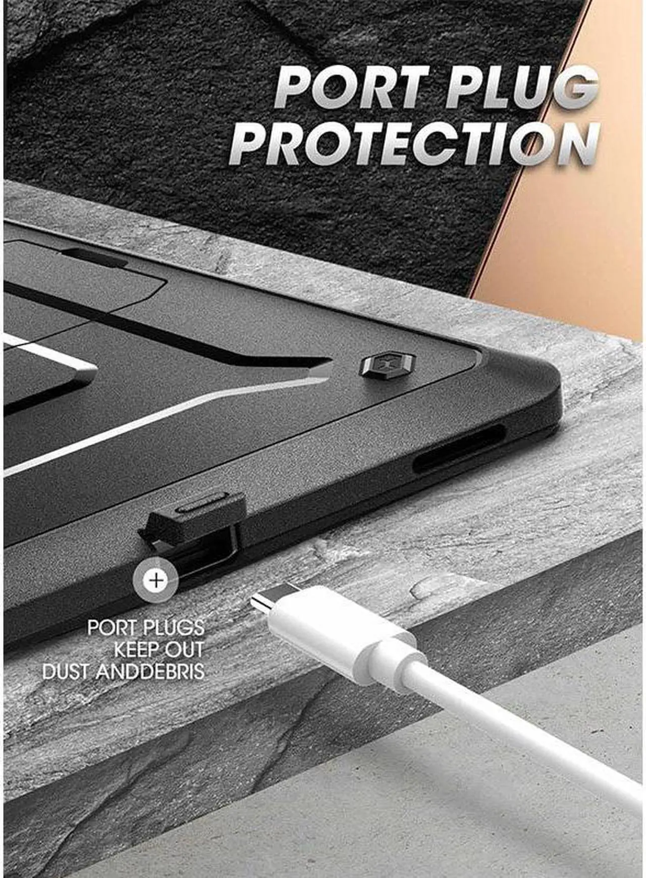 Alt view image 11 of 14 - SUPCASE Unicorn Beetle Pro Series Case for Samsung Galaxy Tab S8 Ultra (2022), with Built-in Screen Protector & S Pen Holder Full-Body Rugged Heavy Duty Case (Black)