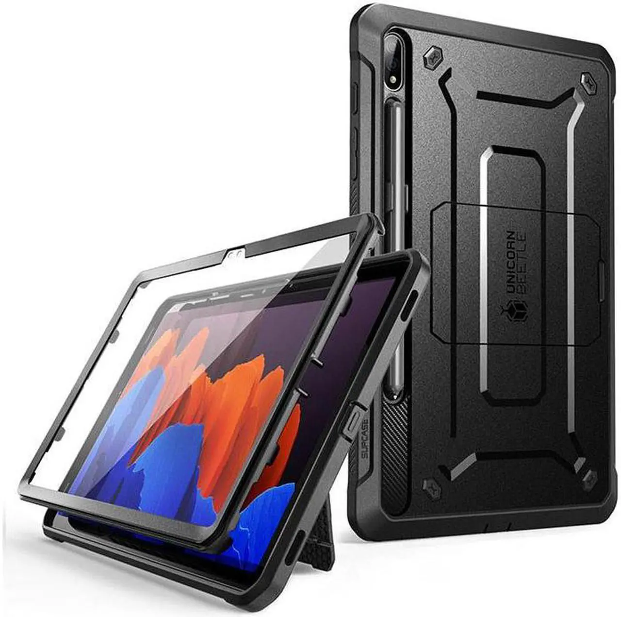 Alt view image 14 of 14 - SUPCASE Unicorn Beetle Pro Series Case for Samsung Galaxy Tab S8 Ultra (2022), with Built-in Screen Protector & S Pen Holder Full-Body Rugged Heavy Duty Case (Black)