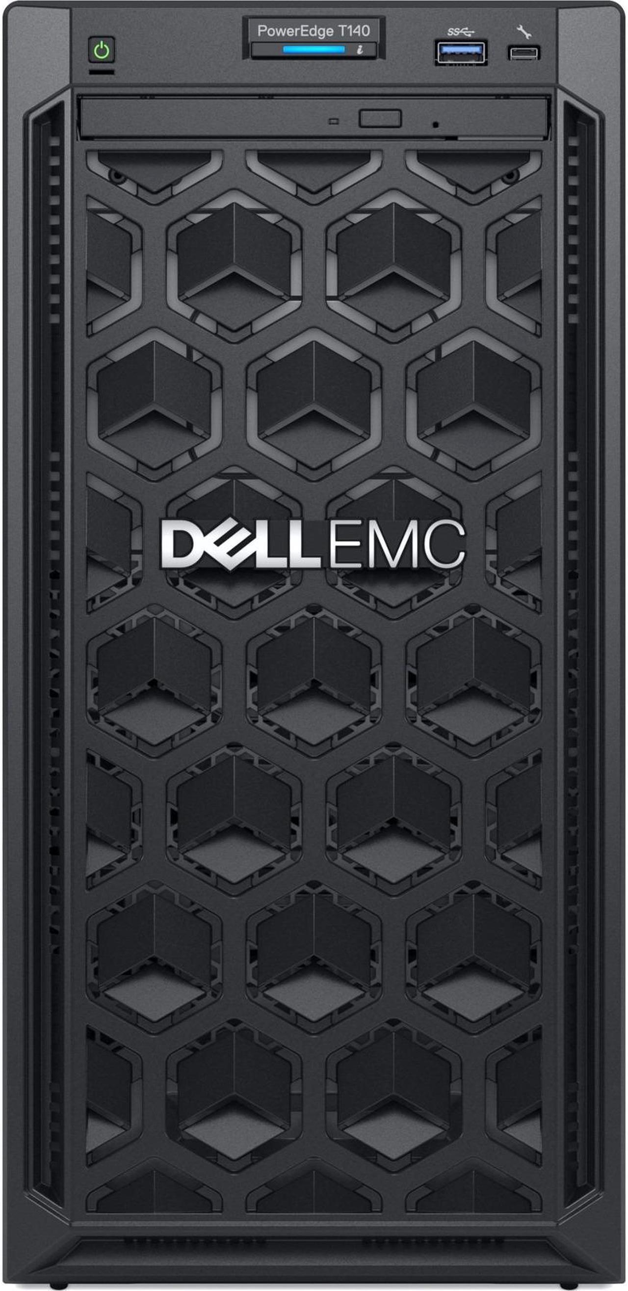 Alt view image 2 of 6 - Dell EMC PowerEdge T140 Mini-tower Server - 1 x Intel Xeon E-2124 Quad-core (4 Core) 3.30 GHz - 8 GB Installed DDR4 SDRAM - 1 TB (1 x 1 TB) Serial ATA HDD - 12Gb/s SAS, Serial ATA/600 Controller - 1 x 365 W