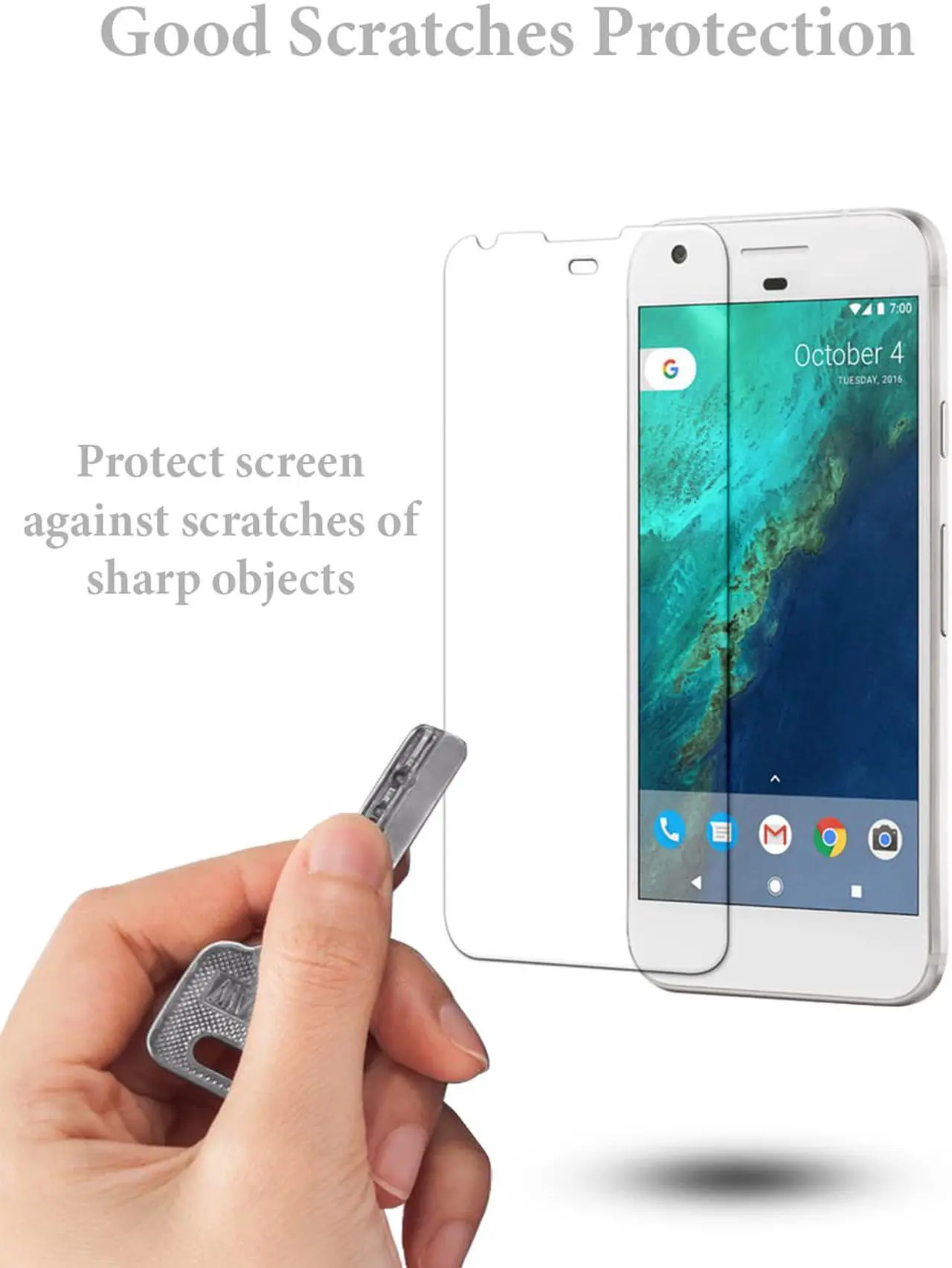 Alt view image 3 of 4 - TeckRoot Google Pixel 3 XL [3 Pack] Tempered Glass Screen Protector ProShield Edition Full Screen [High Definition] [Bubble Free] [Anti-Scratches] [Easy to Install]
