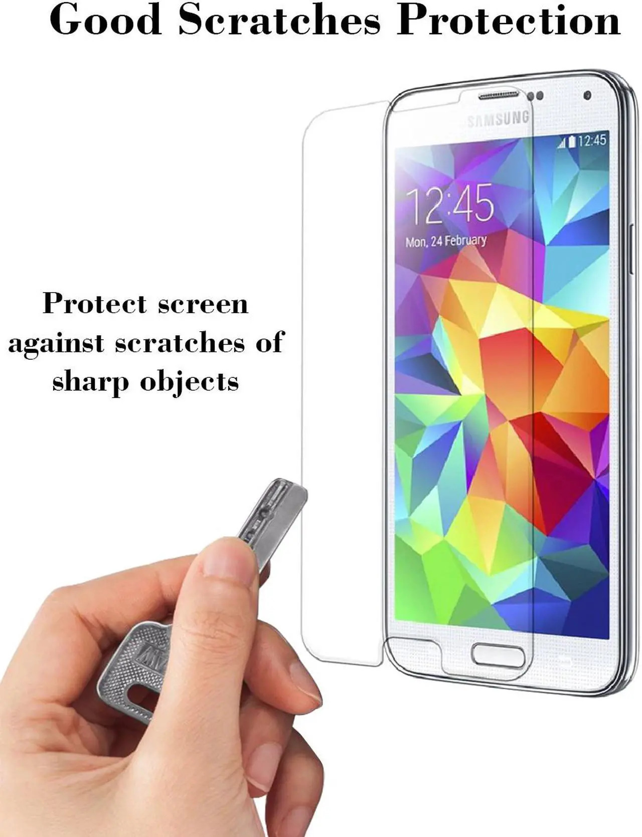 Alt view image 3 of 5 - [3 PACK] TeckRoot Galaxy S5 Tempered Glass Screen Protector ProShield Edition [0.3mm Ultra Thin 9H Hardness 2.5D Round Edge] [High Definition] [Bubble Free]