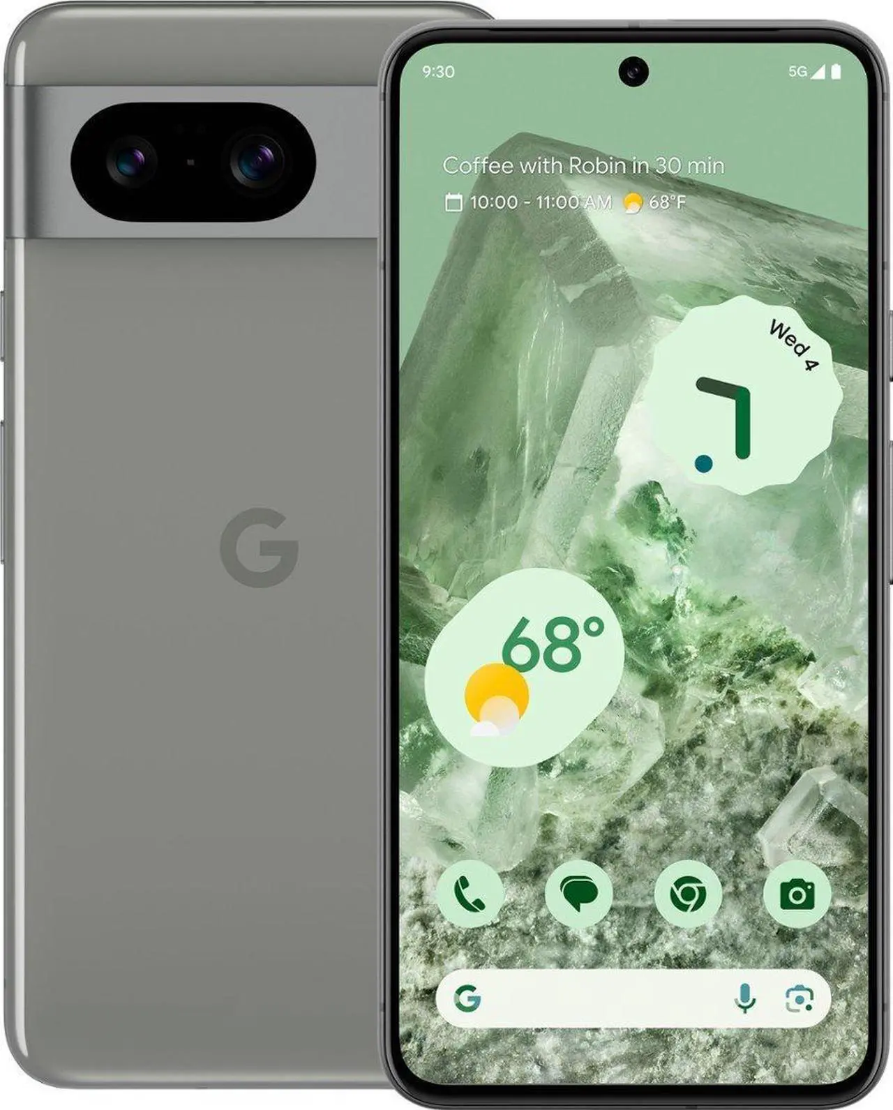 Google Pixel 8 5G Dual 128GB 8GB RAM Universal Unlocked Smartphone with Advanced Pixel Camera, 24-Hour Battery - Hazel