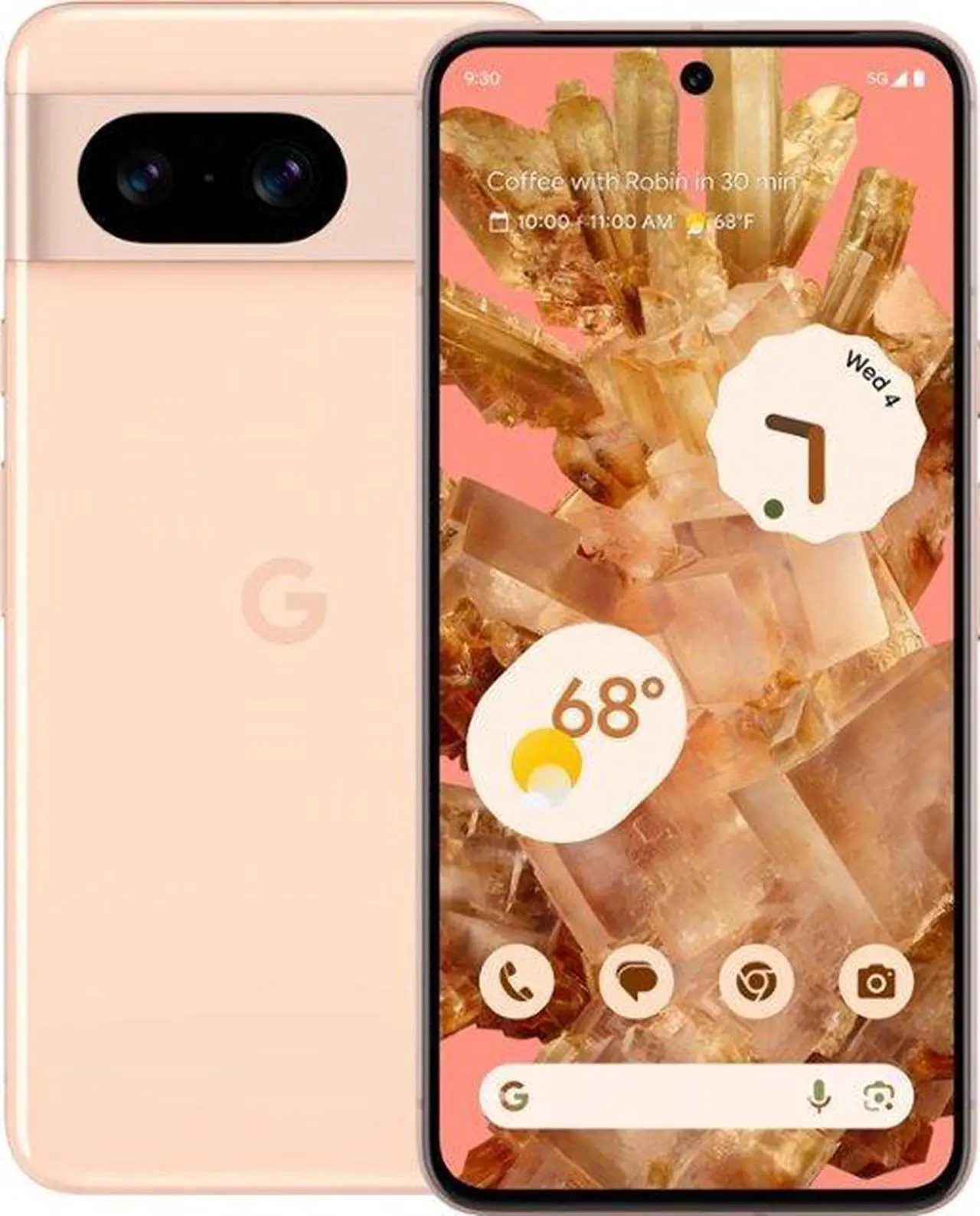 Google Pixel 8 5G Dual 128GB 8GB RAM Universal Unlocked Smartphone with Advanced Pixel Camera, 24-Hour Battery - Rose