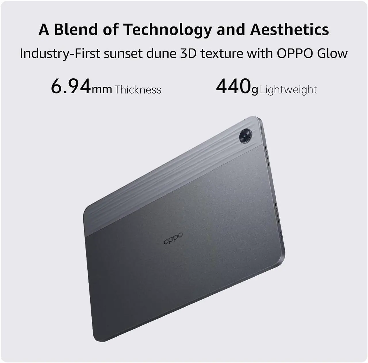 Alt view image 7 of 7 - Oppo Pad Air Tablet OPD2102A 64GB 4GB RAM Unlocked 10.36 IPS LCD Screen, Wi-Fi - Gray