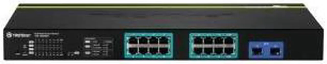 Alt view image 5 of 20 - TRENDnet 20-Port Gigabit PoE+ Web Smart PoE+ Switch, 16 x Gigabit PoE+ Ports, 4 x Shared Gigabit Ports, Up To 30W Per Port, 185W Total Power Budget, Rack Mountable, Black, TPE-1620WS