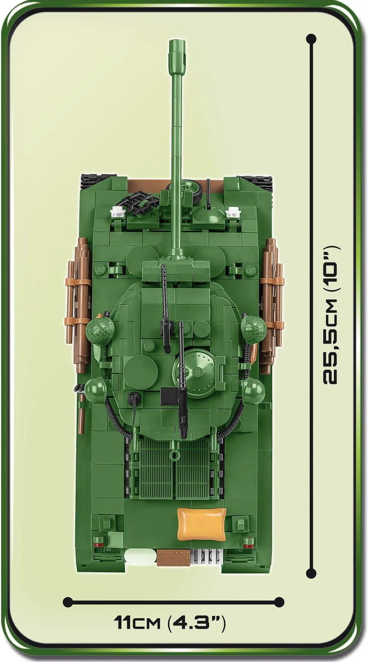Alt view image 11 of 14 - COBI US Small Army M4A3E8 Sherman Tank Easy Eight M4A3 Model Building Block Set 2533
