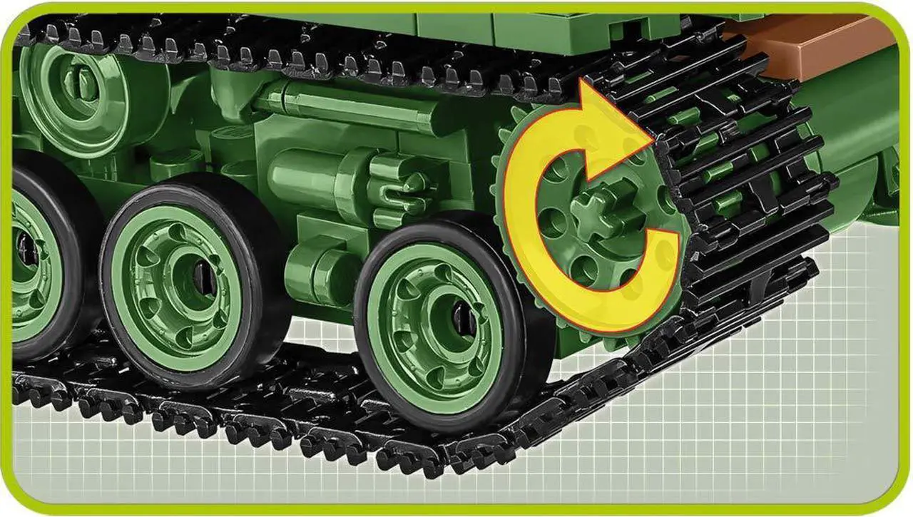 Alt view image 13 of 14 - COBI US Small Army M4A3E8 Sherman Tank Easy Eight M4A3 Model Building Block Set 2533