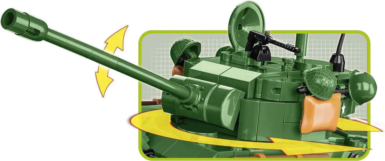 Alt view image 14 of 14 - COBI US Small Army M4A3E8 Sherman Tank Easy Eight M4A3 Model Building Block Set 2533
