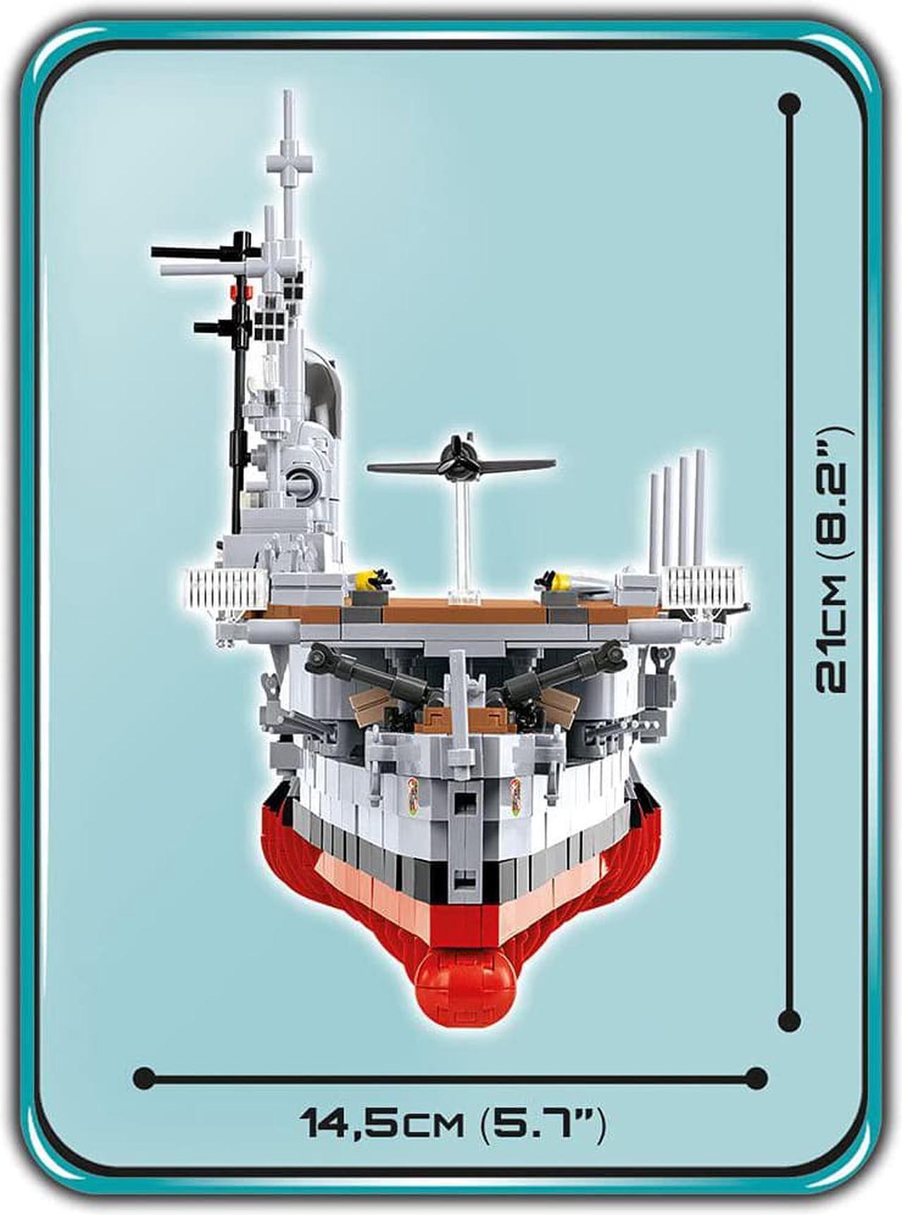 Alt view image 5 of 7 - COBI TOYS World War II Aircraft Carrier GRAF ZEPPELIN Battleship- 1:300 Model WW2 Interlocking Building Block Set # 4826