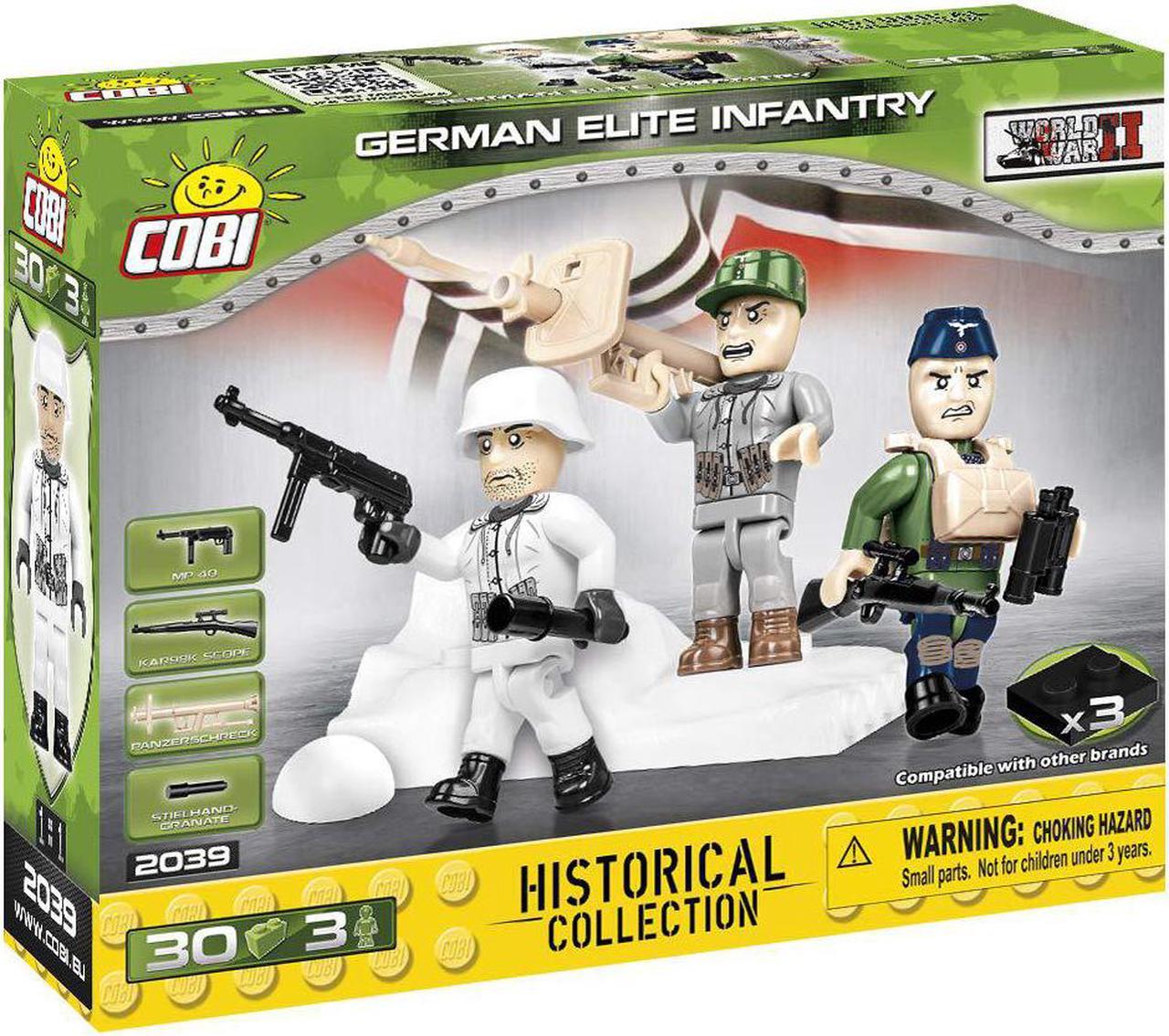 Alt view image 2 of 2 - COBI TOYS World War II German Elite Infantry Soldiers Figures - Model WW2 Interlocking Building Block Set # 2039