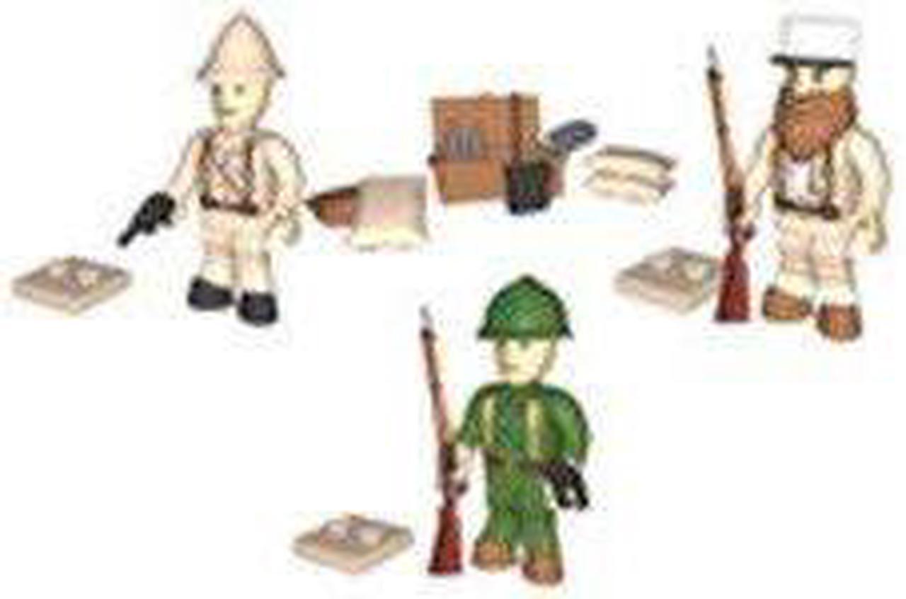 Main image of COBI TOYS World War II French Army Soldiers Figures - WW2 Model Interlocking Building Block Set # 2037