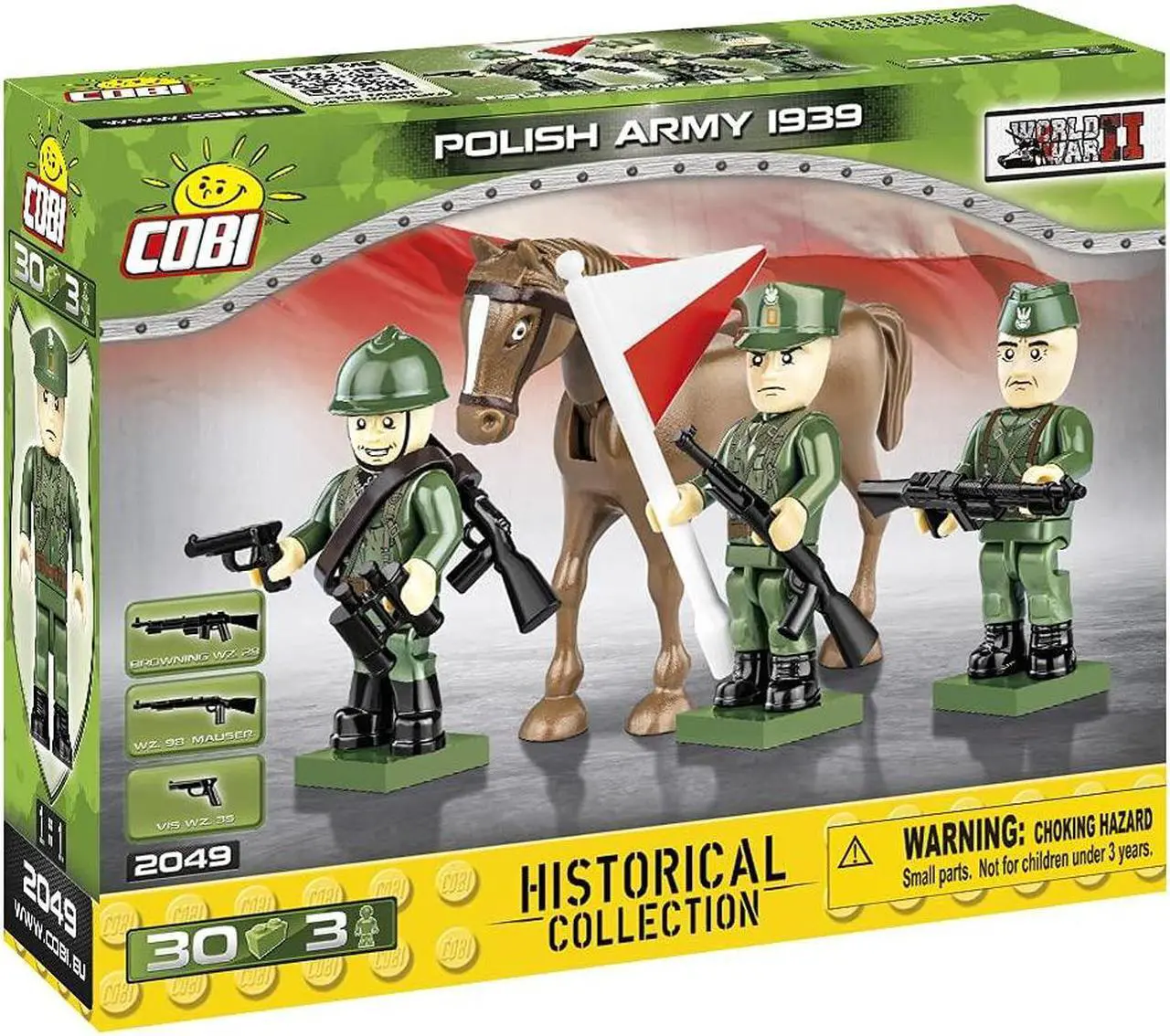 Alt view image 2 of 3 - COBI TOYS World War II Polish Army Figures - Model WW2 Interlocking Building Block Set # 2049