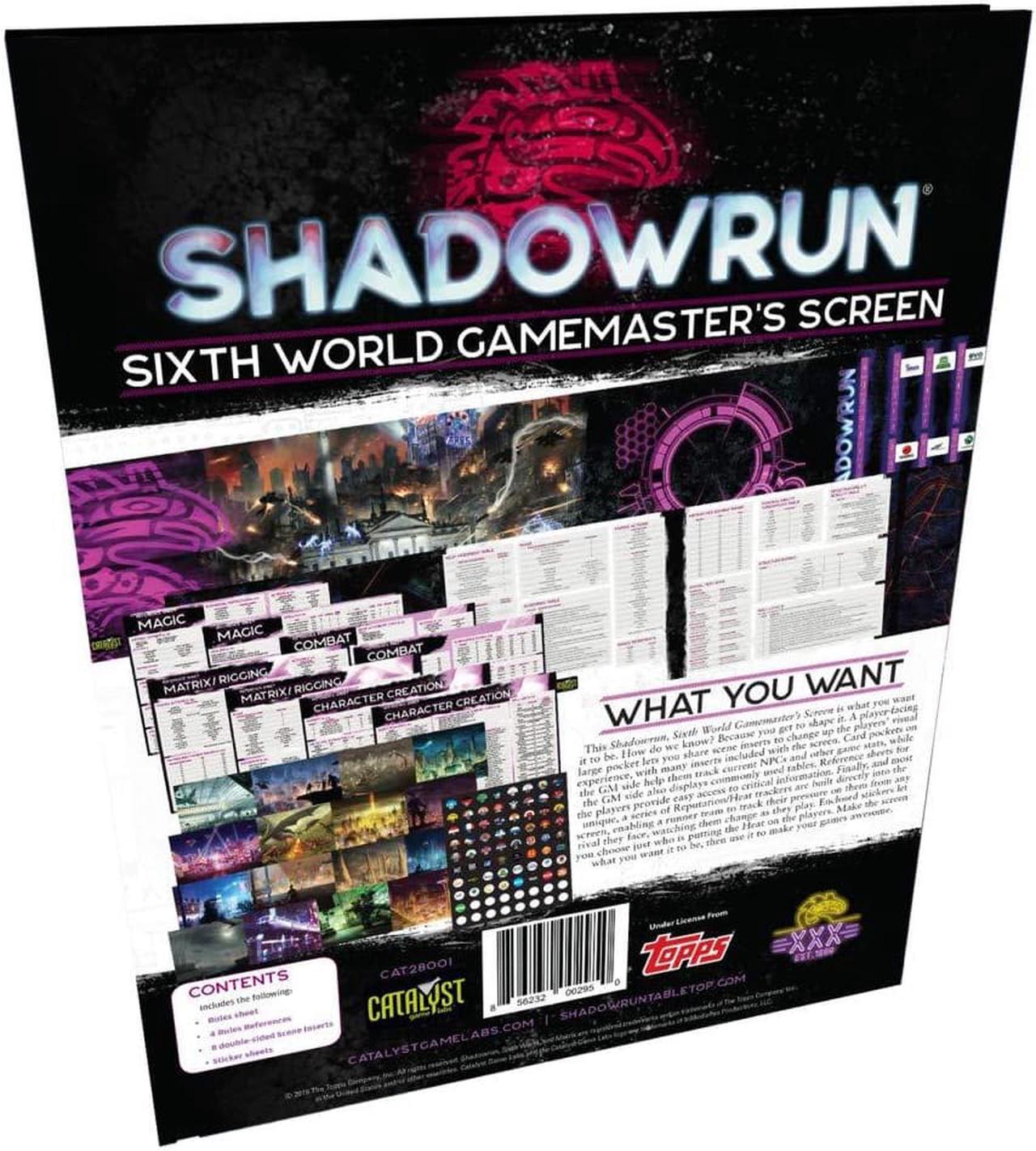 Alt view image 2 of 4 - catalyst game Labs Shadowrun RPg (6th Edition) - gamemaster Screen