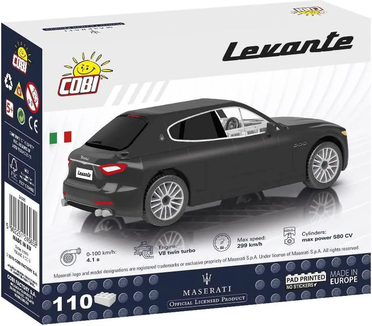 Alt view image 5 of 5 - Cobi Maserati Lavante Trofeo Carabinieri Model Building Block Set # 24565