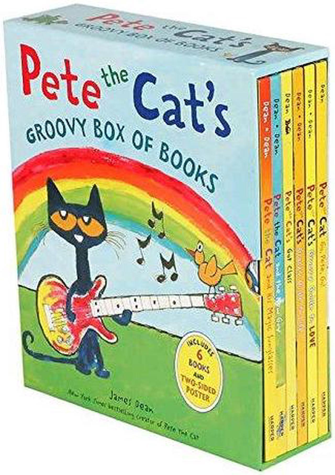 Main image of Pete the Cat's Groovy Box Set of 6 Book by James Dean - Pete the Cat and His Magic Sunglasses , and the New Guy , Got Class , Groovy Guide to Life, Groovy Guide to Love , Go, Pete, Go!