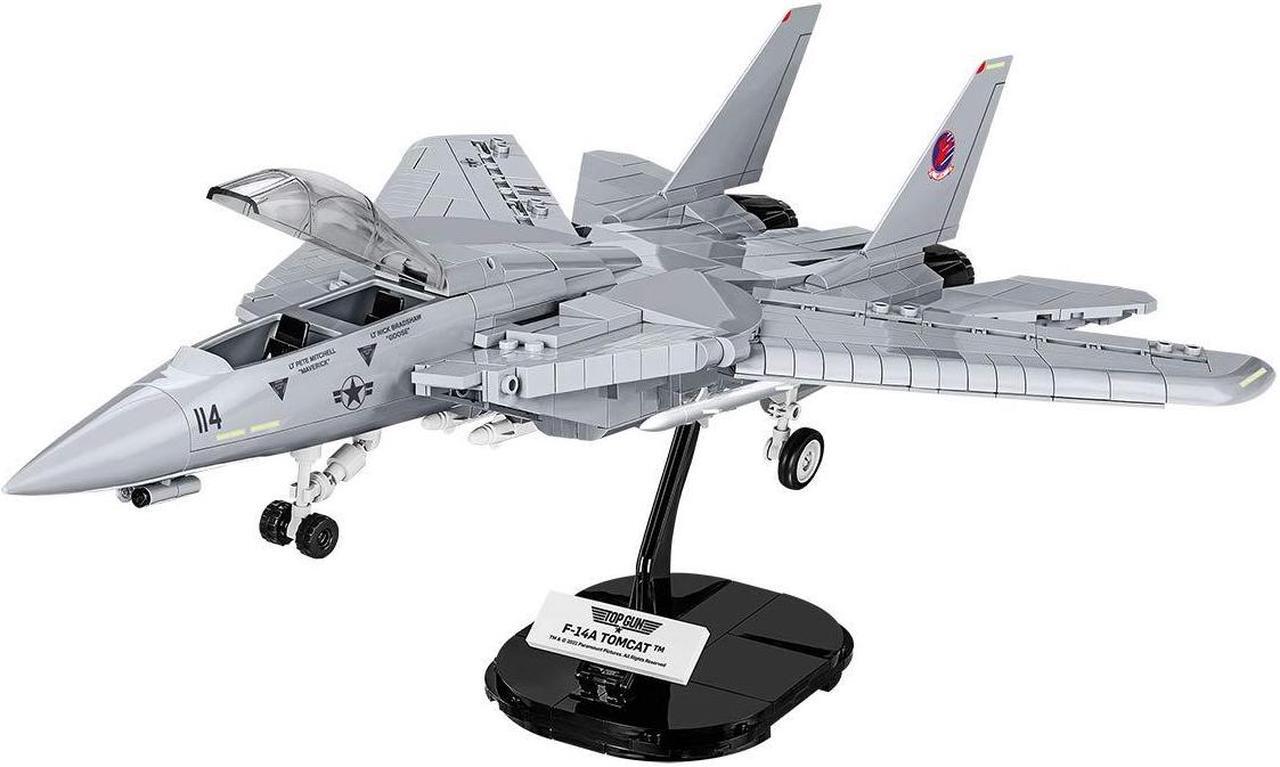Alt view image 7 of 7 - COBI TOYS Top Gun Maverick F-14A Tomcat Fighter Plane - Model Interlocking Building Block Set # 5811