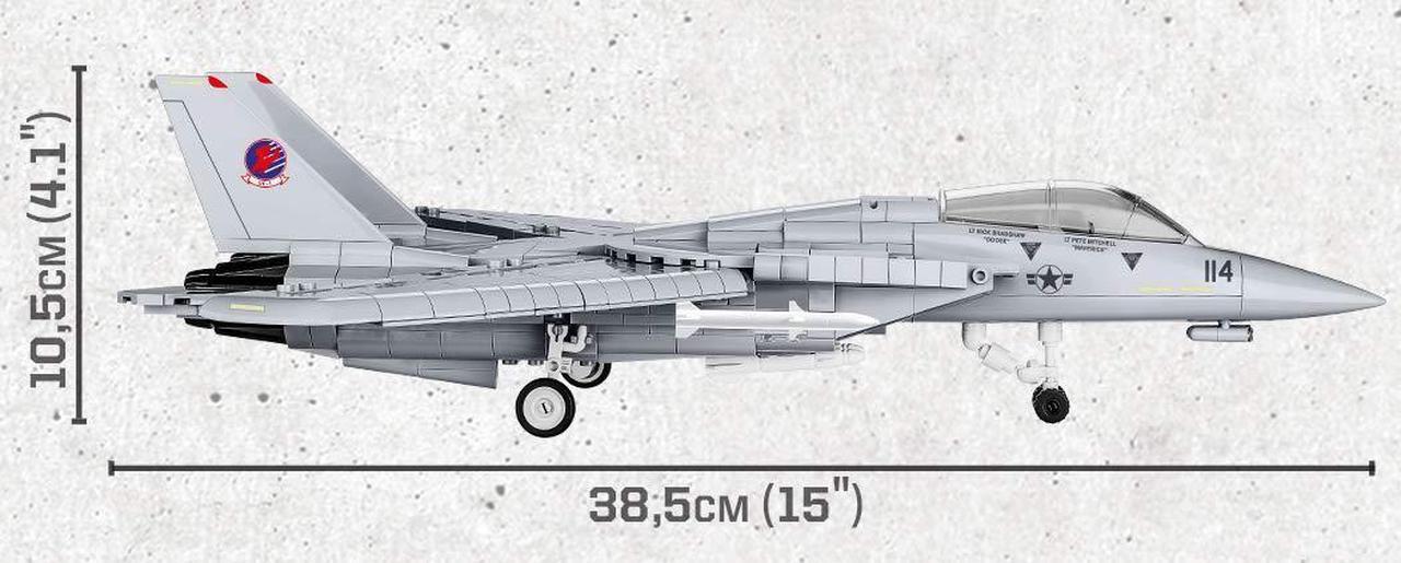 Alt view image 4 of 7 - COBI TOYS Top Gun Maverick F-14A Tomcat Fighter Plane - Model Interlocking Building Block Set # 5811