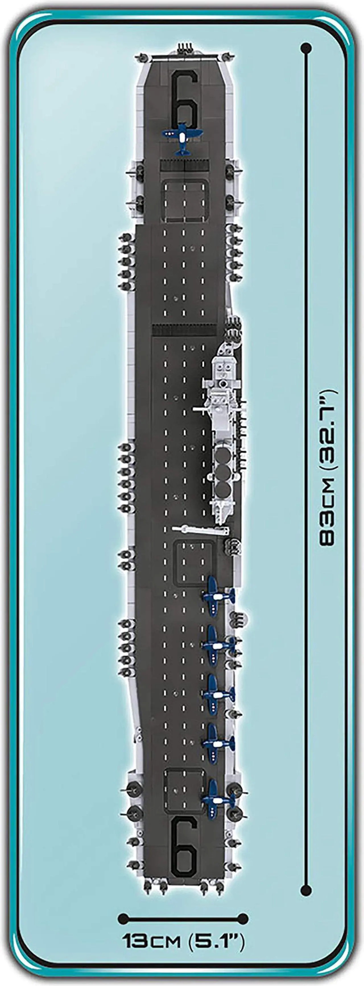 Alt view image 5 of 7 - COBI Small Army WS USS Enterprise CV-6 WWII US Navy Ship - Model Building Block Set # 4815