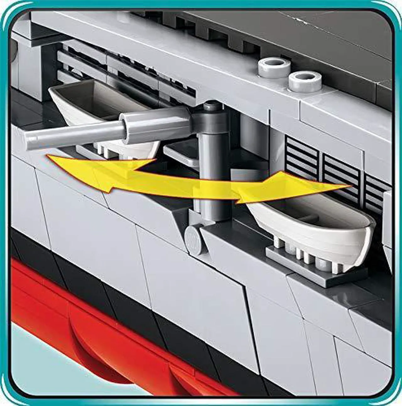 Alt view image 7 of 7 - COBI Small Army WS USS Enterprise CV-6 WWII US Navy Ship - Model Building Block Set # 4815