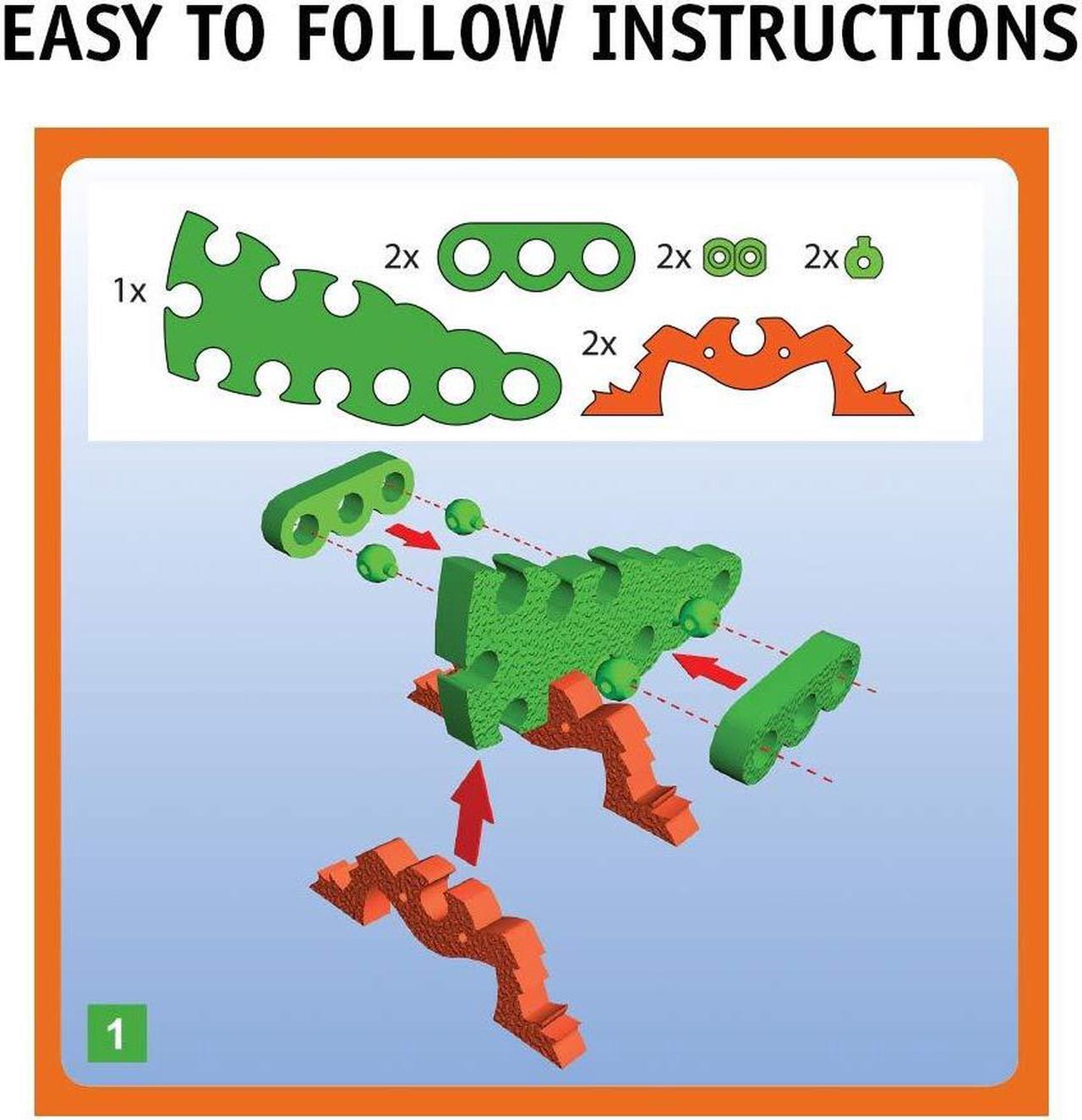 Alt view image 3 of 3 - Bloco Toys - Scorpions and Insects - Educational STEM Toy - Scorpion, Grasshopper, and Dragonfly Animals - DIY Modular Building Construction Set (162 Pieces)
