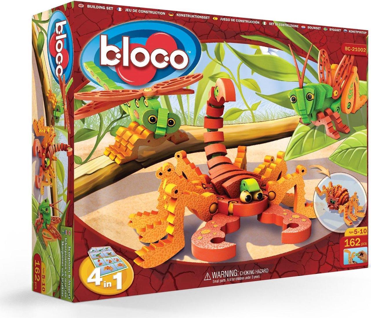 Alt view image 2 of 3 - Bloco Toys - Scorpions and Insects - Educational STEM Toy - Scorpion, Grasshopper, and Dragonfly Animals - DIY Modular Building Construction Set (162 Pieces)