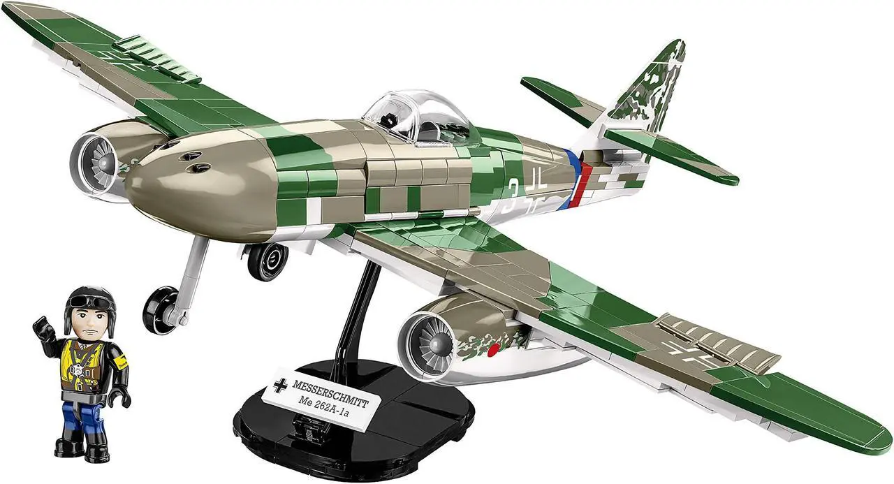 Alt view image 4 of 7 - COBI TOYS World War II Messerschmitt Me 262A-1A Fighter Plane - Model WW2 Interlocking Building Block Set # 5721