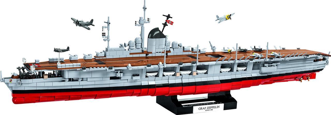 Main image of COBI TOYS World War II Aircraft Carrier GRAF ZEPPELIN Battleship- 1:300 Model WW2 Interlocking Building Block Set # 4826