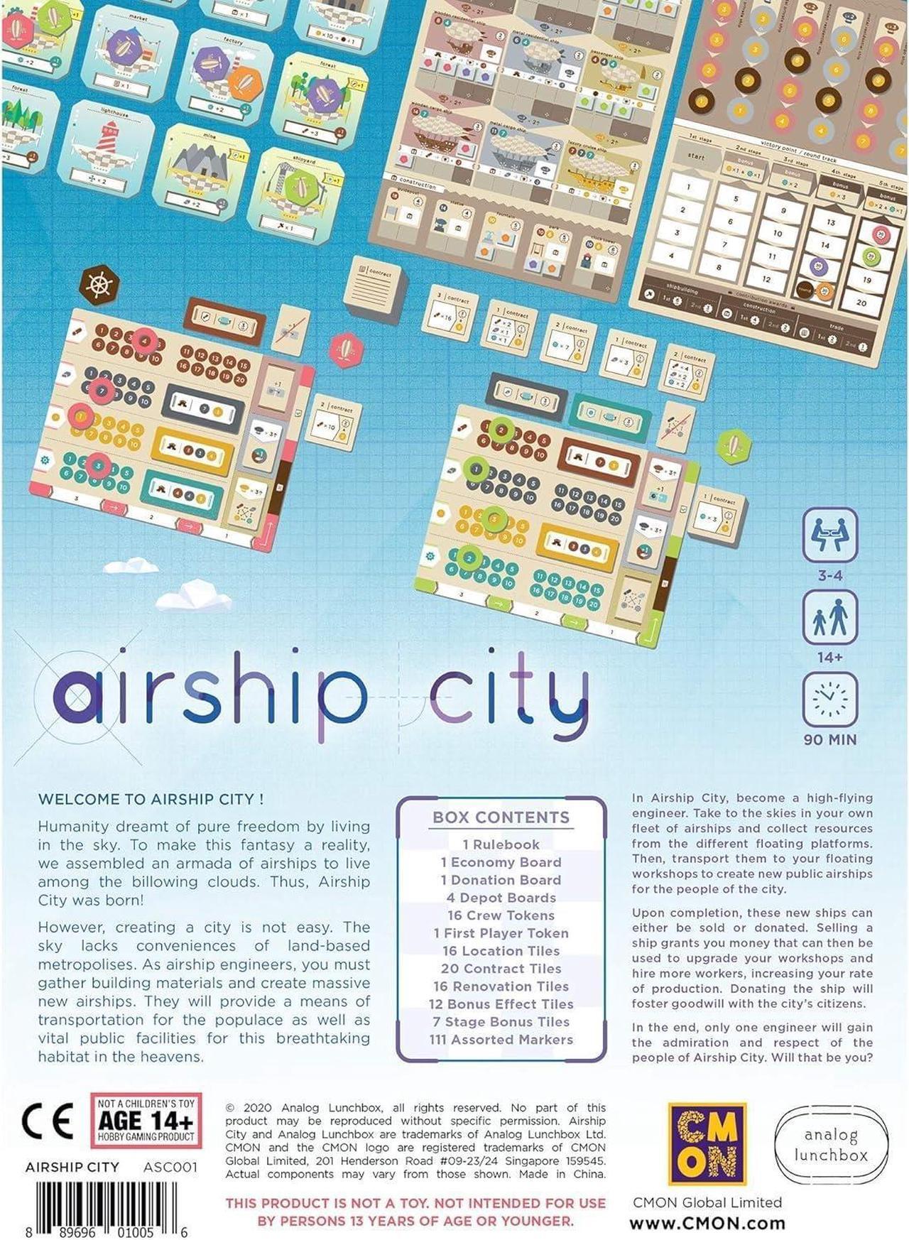 Alt view image 5 of 6 - CMON Cool Mini or Not Airship City Board Game