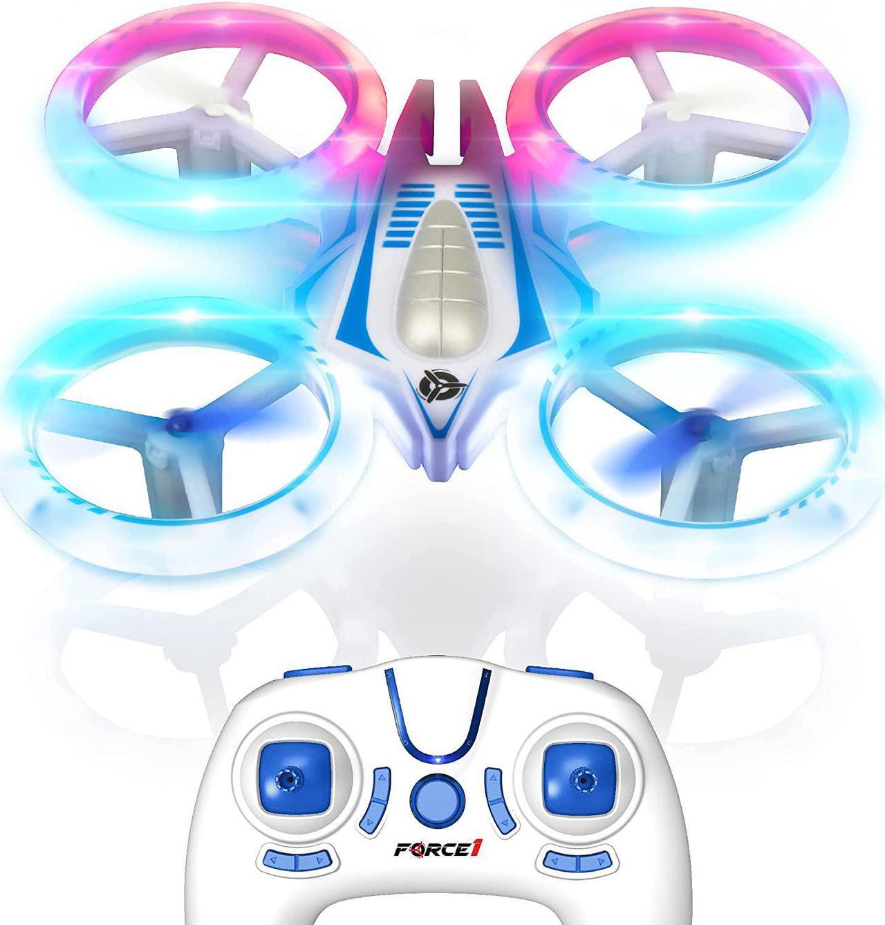 Main image of Force1 UFO 4000 Mini Drone for Kids - LED Remote Control Drone, Small RC Quadcopter for Beginners, 2.4GHz Remote Control, 360 Flips, 2 Speed UFO Drone, 2 RC Drone Toy Batteries, Flying Drones for Kids