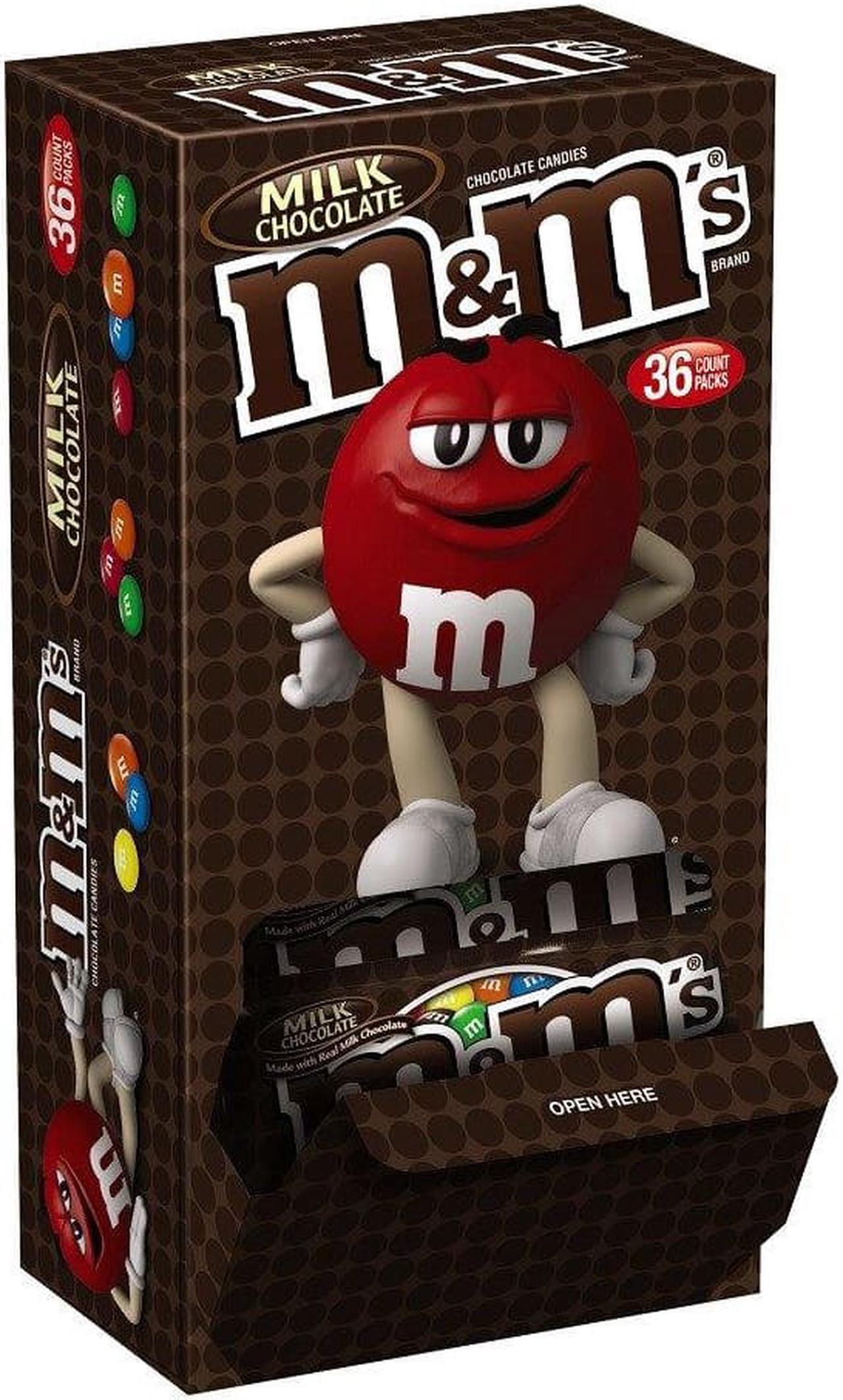 Main image of M&M'S Milk Chocolate Candy Singles Size 1.69-Ounce Pouch 36-Count Box