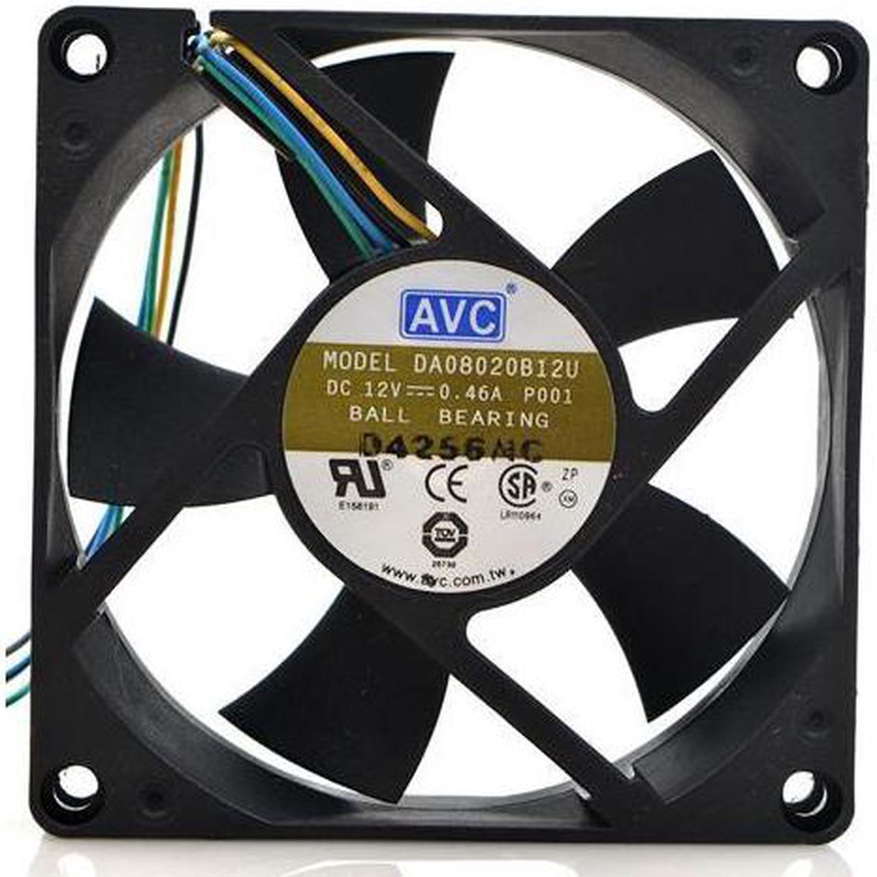 AVC DA08020B12U 80 x20mm Fan 4 Pin PWM 602