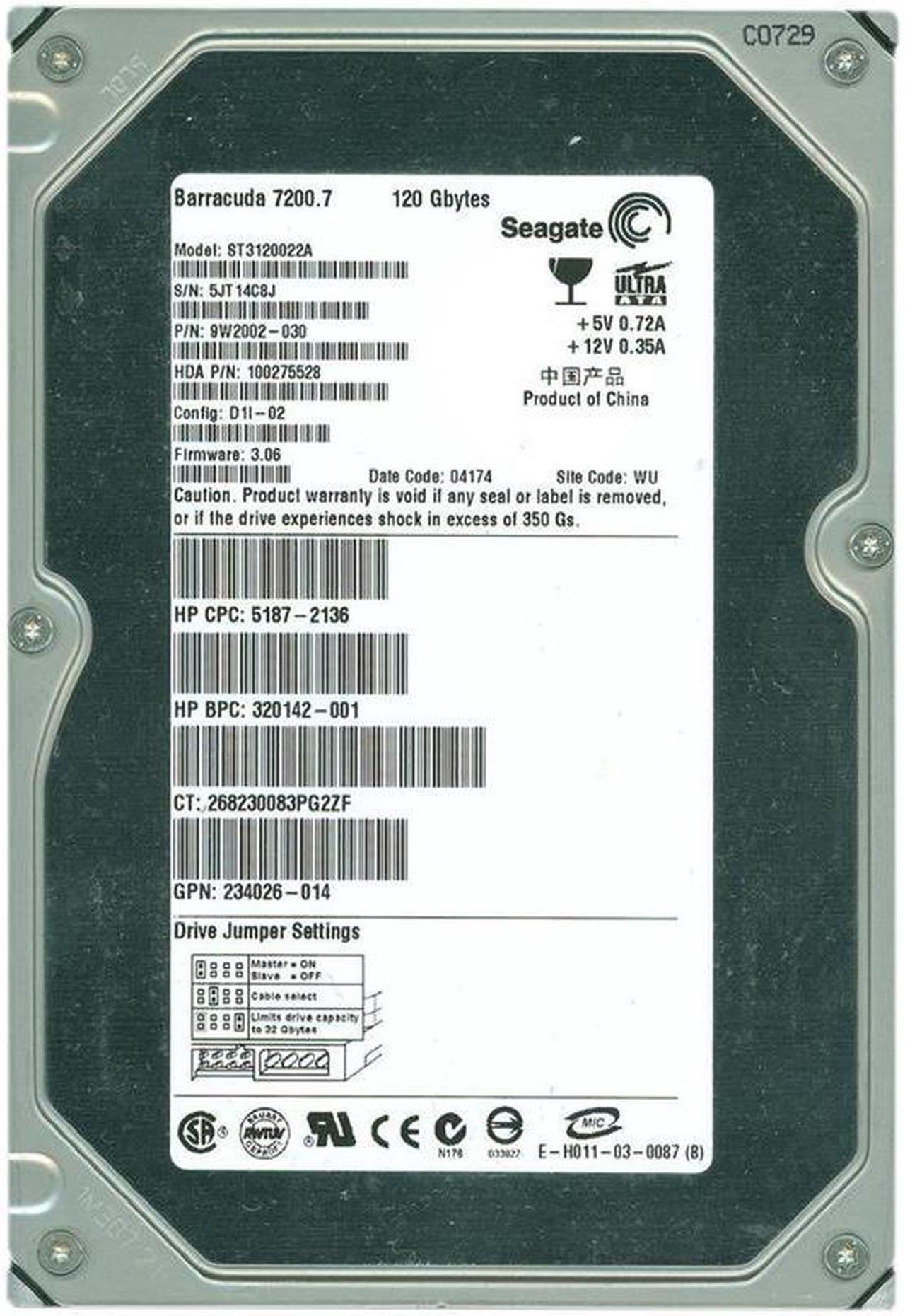 120GB 7200RPM IDE 3.5 hdd