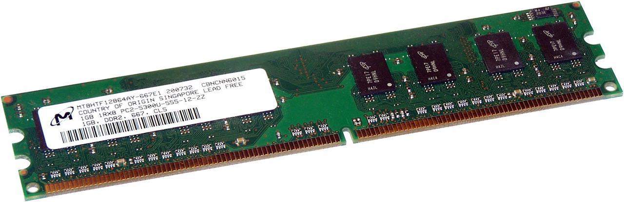 chnology, Inc. Micron MT8HTF12864AY-667E1 DDR2 1GB