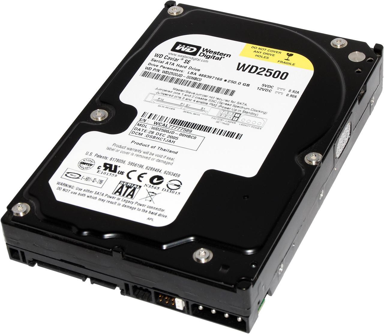 250Gb Sata 7200Rpm 3.5" Hard Drive