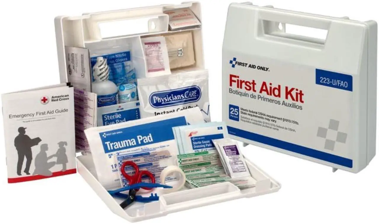 Alt view image 7 of 17 - 25-Person Bulk First Aid Kit w/ Dividers