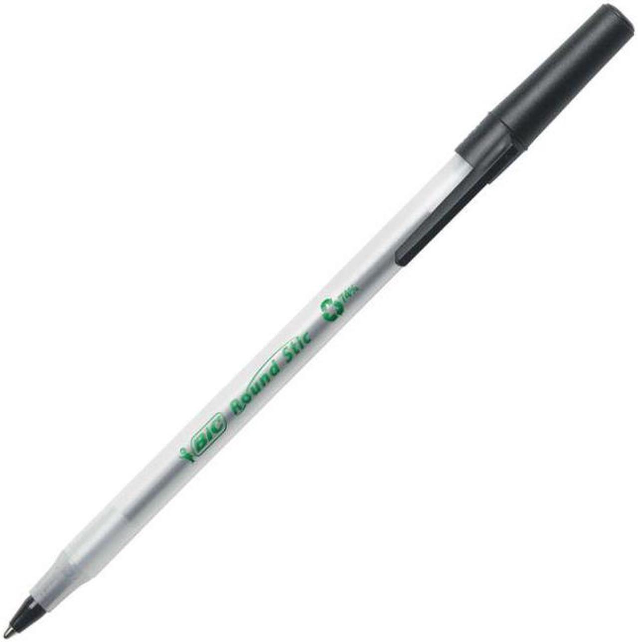 Alt view image 4 of 20 - BIC Ecolutions Round Stic Ballpoint Pen Black Ink 1mm Medium 50/Pack GSME509BK