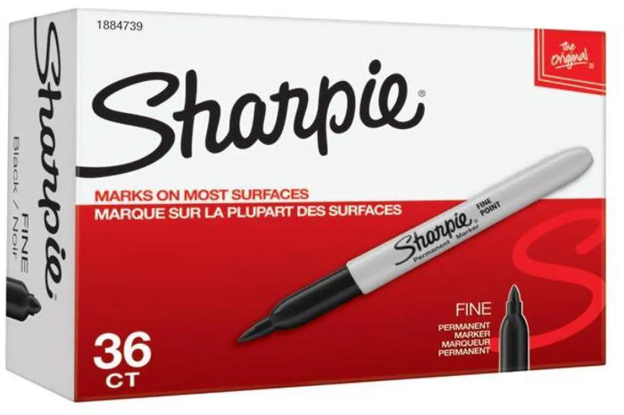 Alt view image 14 of 20 - Sharpie Fine Point Permanent Marker Black 36/Pack 1884739