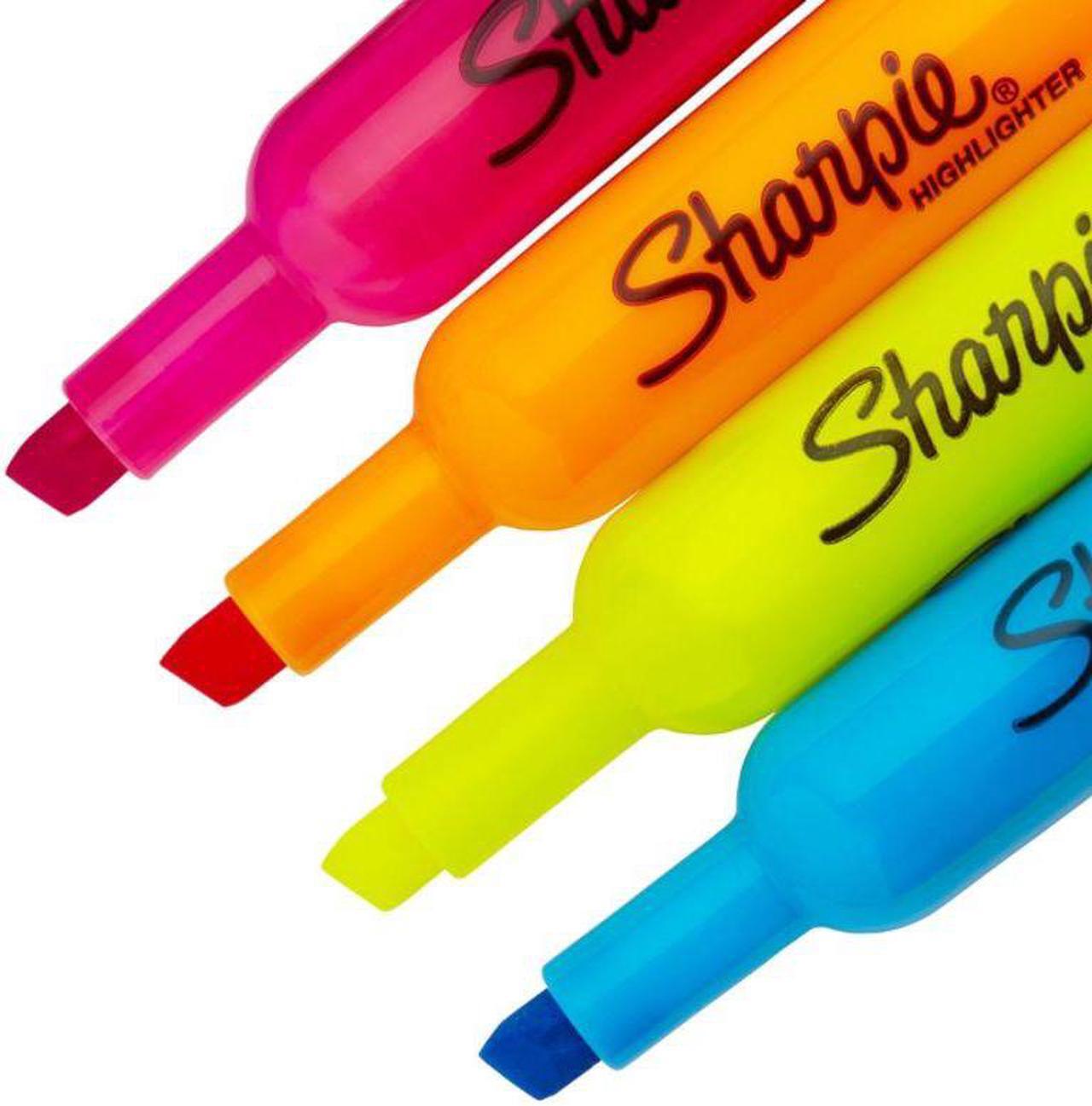 Alt view image 7 of 14 - Sharpie Major Accent Highlighter Chisel Point 4/PK YW/OE/BE/PK 25174PP