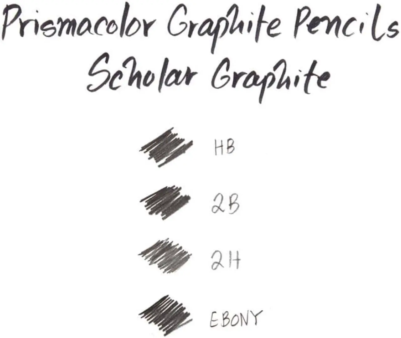 Alt view image 8 of 11 - Prismacolor Scholar Graphite Pencil Set, 4B, 2B, HB, 2H Pencils, Kneaded Eraser