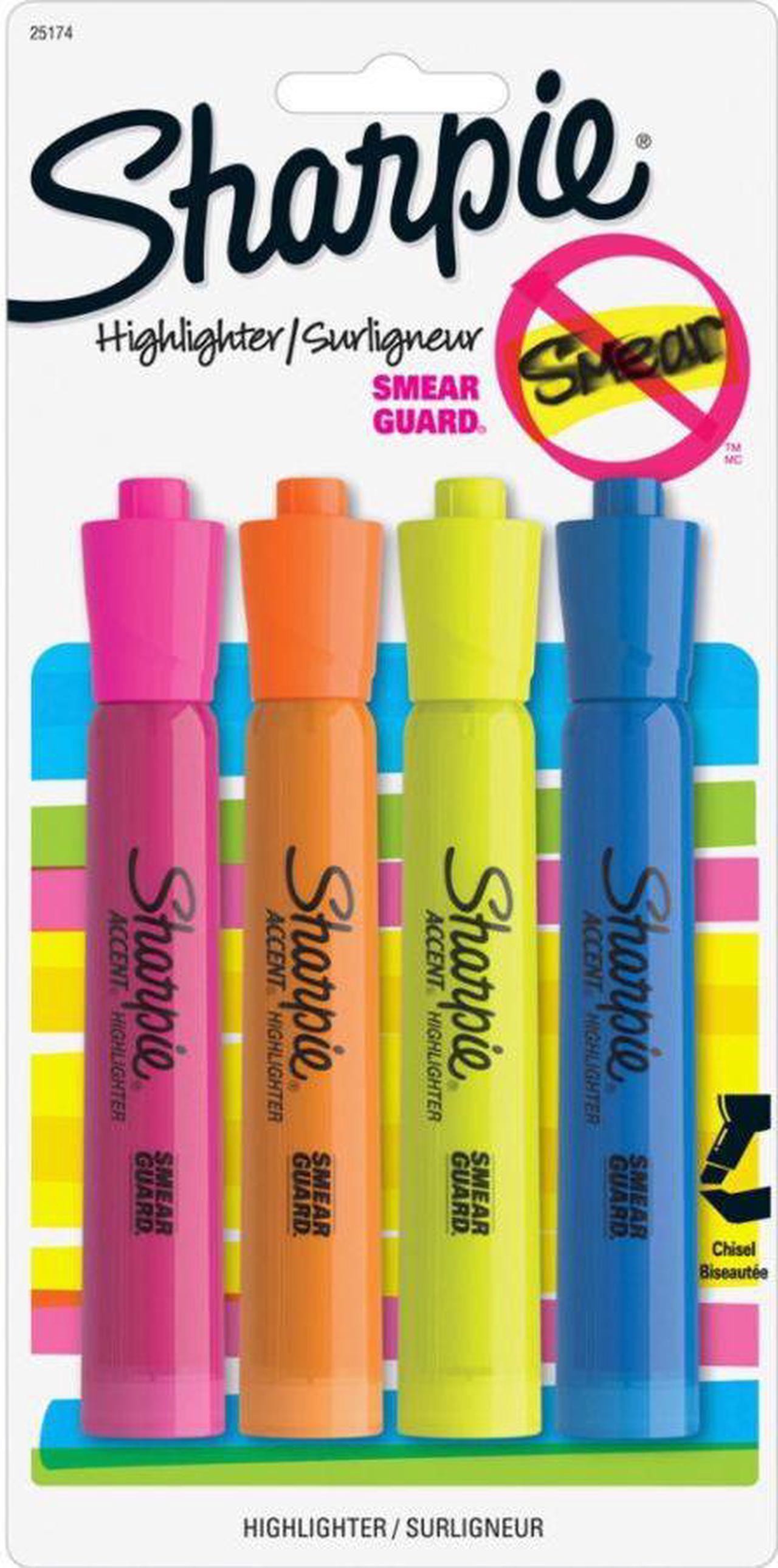 Alt view image 10 of 14 - Sharpie Major Accent Highlighter Chisel Point 4/PK YW/OE/BE/PK 25174PP