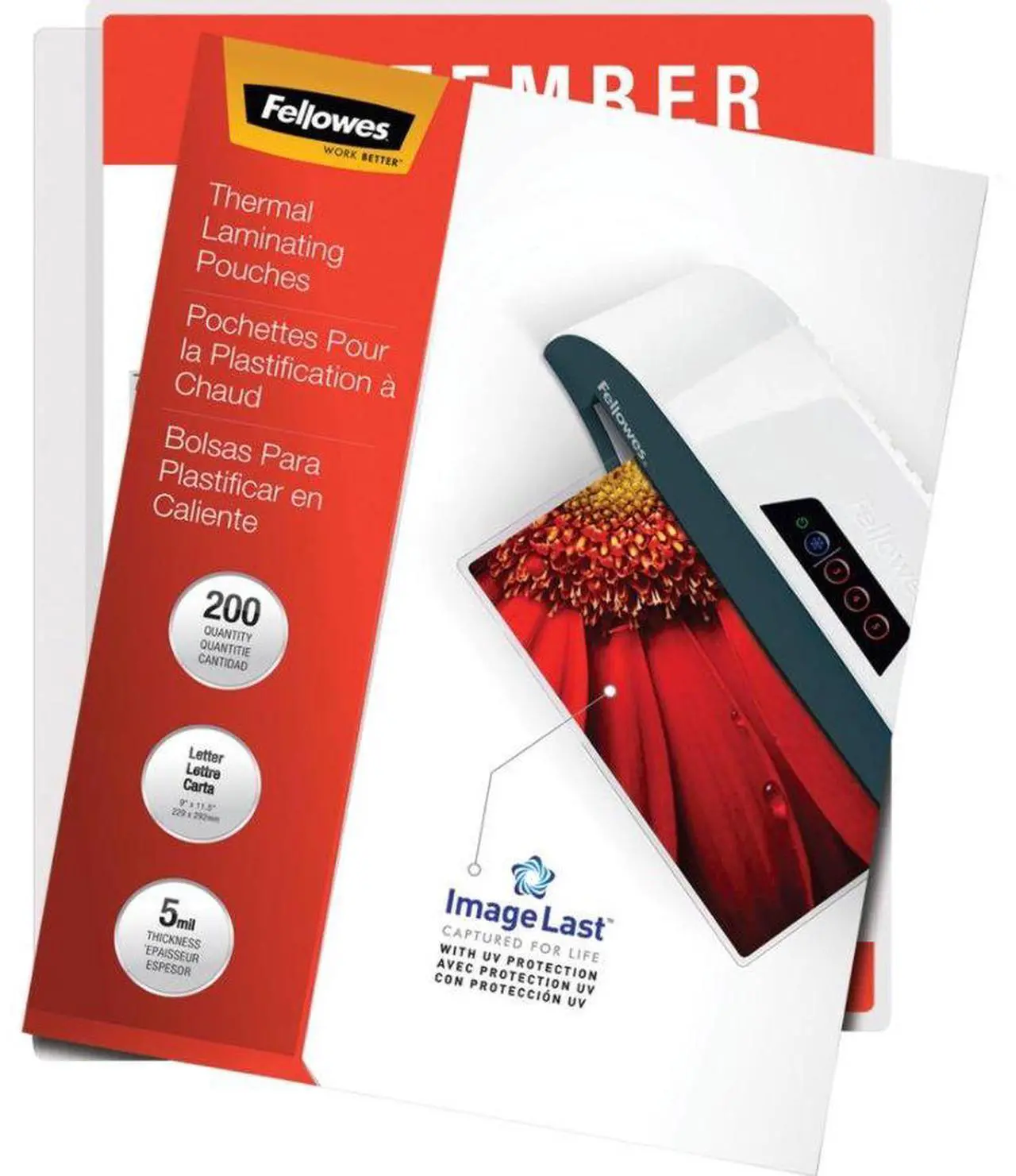 Alt view image 7 of 20 - Fellowes Laminating Pouches 5mil Ltr 200/PK Clear 5245301