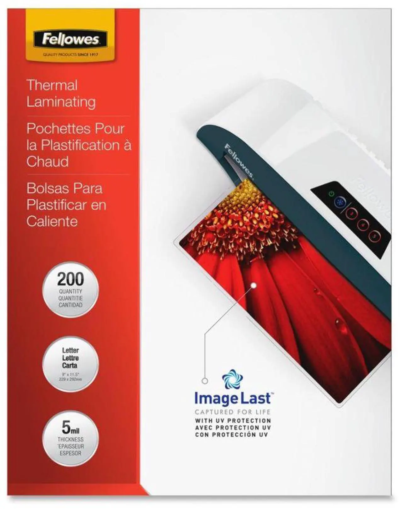 Alt view image 5 of 20 - Fellowes Laminating Pouches 5mil Ltr 200/PK Clear 5245301