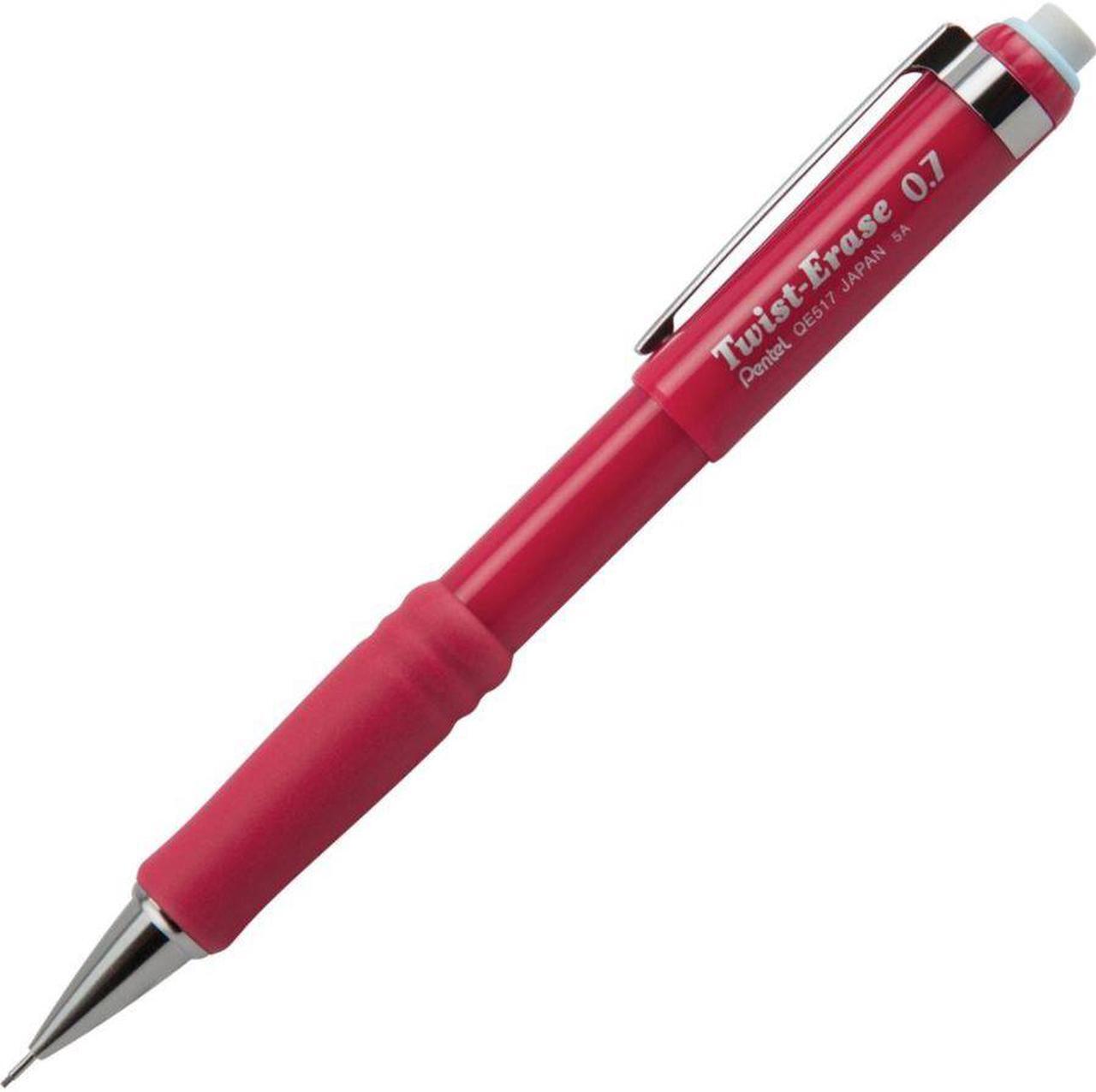 Alt view image 3 of 10 - Pentel Twist-Erase III Mechanical Pencil 0.7 mm Red Barrel QE517B