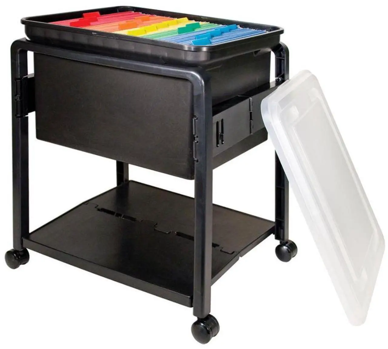 Alt view image 2 of 11 - Advantus Folding Mobile Filing Cart